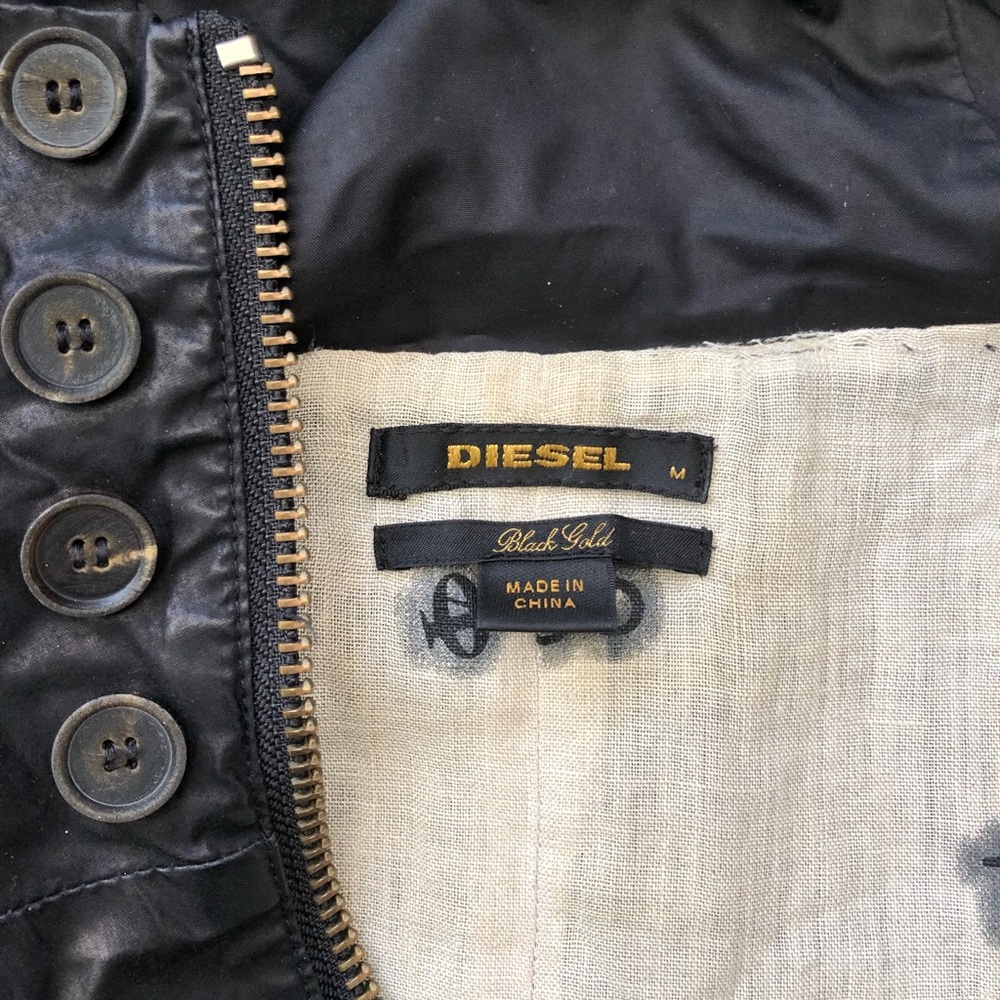Diesel Black Gold Rain Jacket in Medium